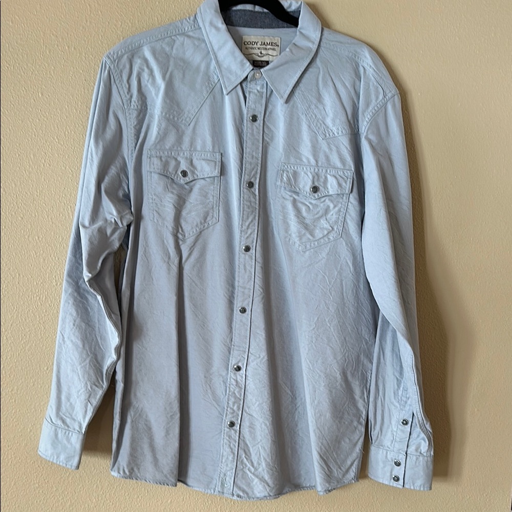Men's Cody James Light Blue Western Shirt